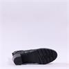 Rieker High Block Heel Plait Strap Boot - Black Leather
